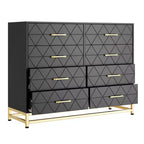 COZONY Commode à 8 tiroirs de 91 cm de haut avec tiroirs à fermeture amortie, organiseur de rangement moderne pour chambre à coucher, placard, couloir