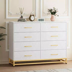COZONY Commode à 8 tiroirs de 91 cm de haut avec tiroirs à fermeture amortie, organiseur de rangement moderne pour chambre à coucher, placard, couloir