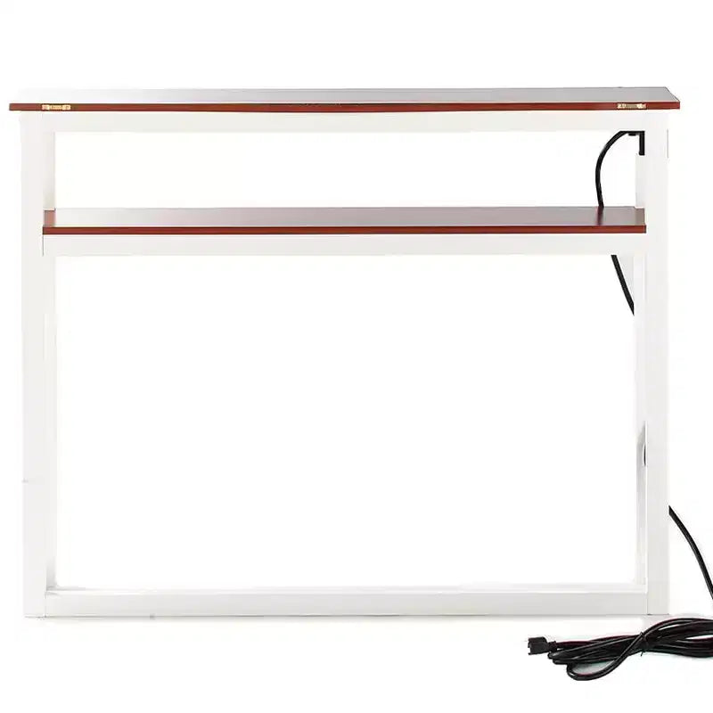 La table console longue et étroite Lakeside Collection à placer derrière un canapé, avec port USB et prise de courant -