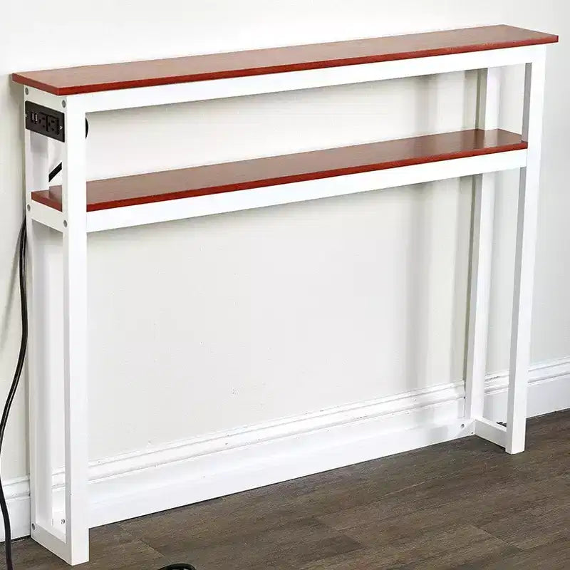 La table console longue et étroite Lakeside Collection à placer derrière un canapé, avec port USB et prise de courant -