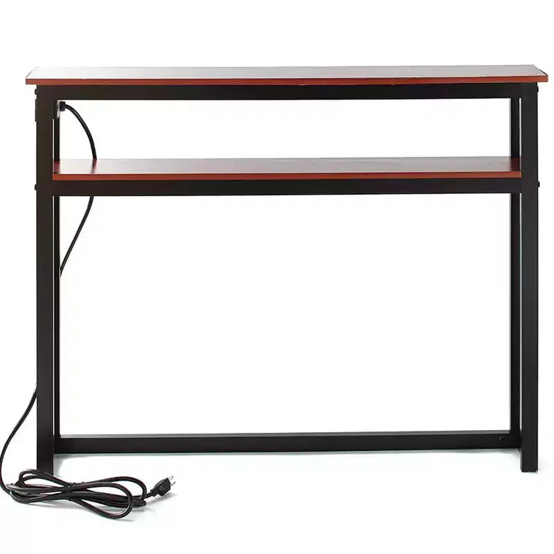 La table console longue et étroite Lakeside Collection à placer derrière un canapé, avec port USB et prise de courant -
