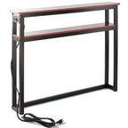 The Lakeside Collection Behind-the-Sofa Long and Narrow Console Table with USB Port and Outlet -