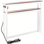 La table console longue et étroite Lakeside Collection à placer derrière un canapé, avec port USB et prise de courant -