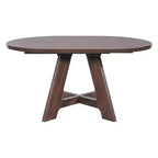 Ensemble de salle à manger Whisen 5 pièces style ferme avec table ronde extensible et 4 chaises tapissées