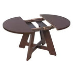 Ensemble de salle à manger Whisen 5 pièces style ferme avec table ronde extensible et 4 chaises tapissées