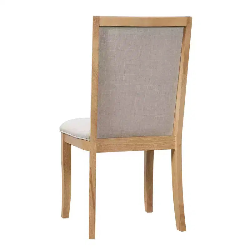 Ensemble de salle à manger Whisen 5 pièces style ferme avec table ronde extensible et 4 chaises tapissées