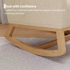 Fauteuil à bascule moderne pour chambre d'enfant, fauteuil à bascule rembourré en tissu bouclé, fauteuil inclinable confortable avec poche latérale, fauteuil à bascule planeur pour salon, chambre à coucher