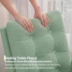 Fauteuil à bascule moderne pour chambre d'enfant, fauteuil à bascule rembourré en tissu bouclé, fauteuil inclinable confortable avec poche latérale, fauteuil à bascule planeur pour salon, chambre à coucher