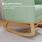 Fauteuil à bascule moderne pour chambre d'enfant, fauteuil à bascule rembourré en tissu bouclé, fauteuil inclinable confortable avec poche latérale, fauteuil à bascule planeur pour salon, chambre à coucher
