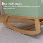Fauteuil à bascule moderne pour chambre d'enfant, fauteuil à bascule rembourré en tissu bouclé, fauteuil inclinable confortable avec poche latérale, fauteuil à bascule planeur pour salon, chambre à coucher