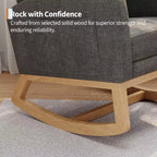 Fauteuil à bascule moderne pour chambre d'enfant, fauteuil à bascule rembourré en tissu bouclé, fauteuil inclinable confortable avec poche latérale, fauteuil à bascule planeur pour salon, chambre à coucher