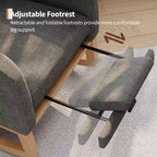 Fauteuil à bascule moderne pour chambre d'enfant, fauteuil à bascule rembourré en tissu bouclé, fauteuil inclinable confortable avec poche latérale, fauteuil à bascule planeur pour salon, chambre à coucher