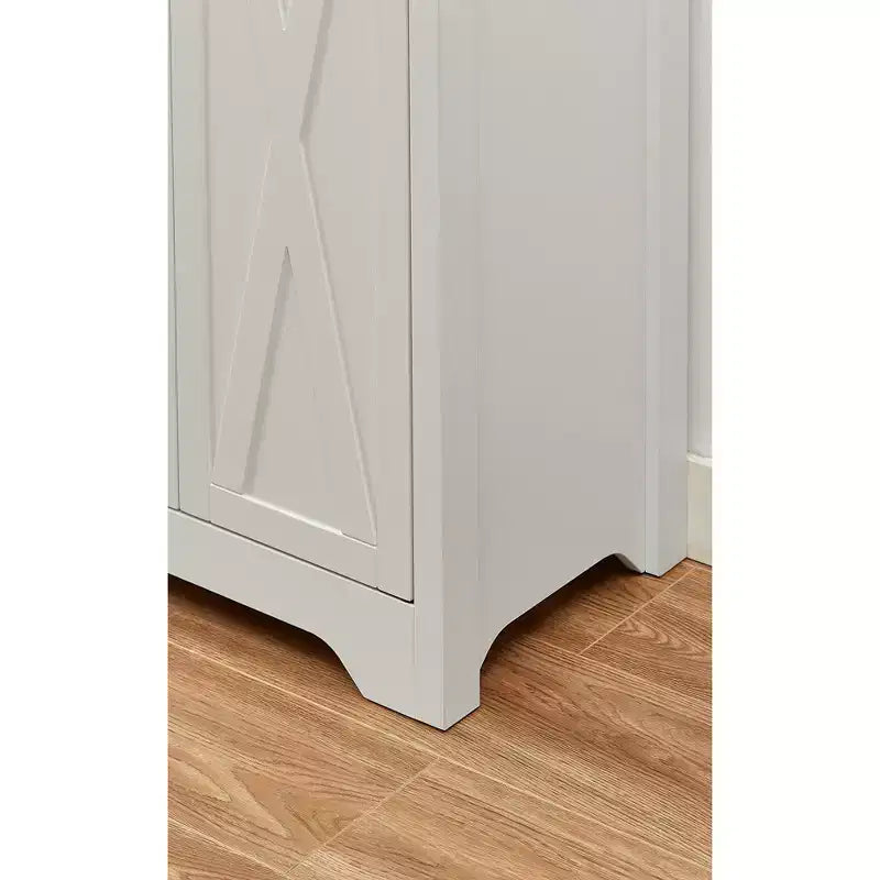 VIYET 68 Meuble d'appoint multifonctionnel pour salon, armoire de rangement en panneaux de particules blanches + MDF (dispositif anti-basculement pour salon/chambre/bureau)