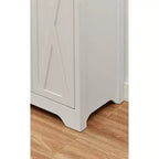 VIYET 68 Meuble d'appoint multifonctionnel pour salon, armoire de rangement en panneaux de particules blanches + MDF (dispositif anti-basculement pour salon/chambre/bureau)