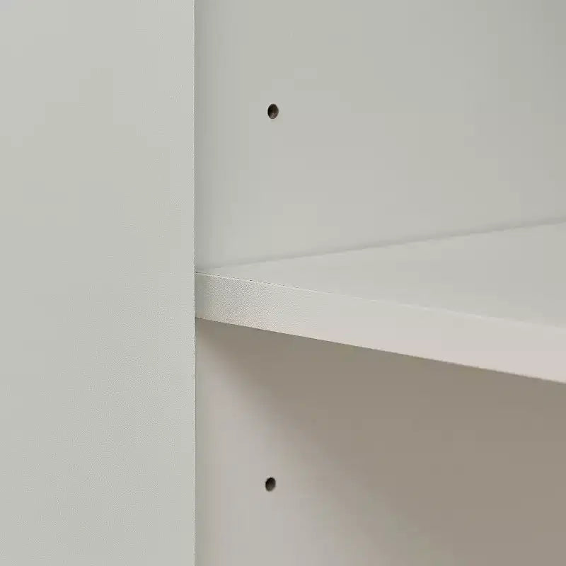 VIYET 68 Meuble d'appoint multifonctionnel pour salon, armoire de rangement en panneaux de particules blanches + MDF (dispositif anti-basculement pour salon/chambre/bureau)