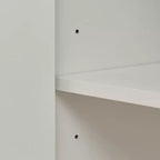 VIYET 68 Meuble d'appoint multifonctionnel pour salon, armoire de rangement en panneaux de particules blanches + MDF (dispositif anti-basculement pour salon/chambre/bureau)
