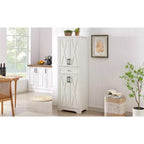 VIYET 68 Meuble d'appoint multifonctionnel pour salon, armoire de rangement en panneaux de particules blanches + MDF (dispositif anti-basculement pour salon/chambre/bureau)