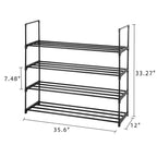 2 ensembles de 4 niveaux étagère à chaussures tour de rangement organisateur pour chambre, entrée, couloir et placard couleur grise