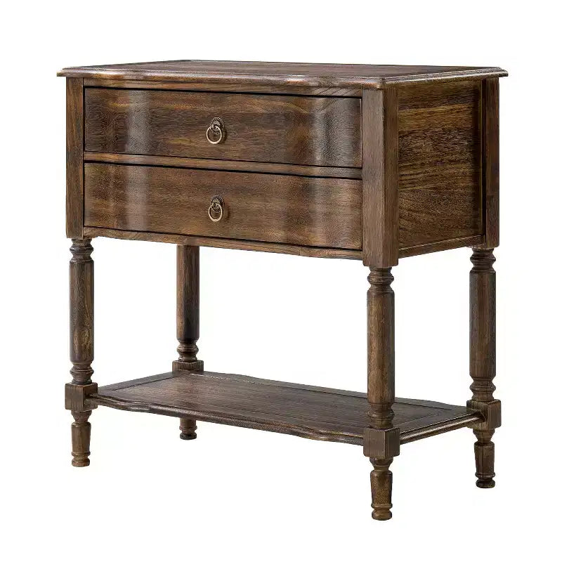 Table d'appoint Anton 30W à 2 tiroirs avec station de charge intégrée|HULALA HOME
