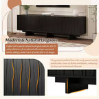 Meuble TV Rétro Clihome, Console Multimédia Effet Bois pour Salon