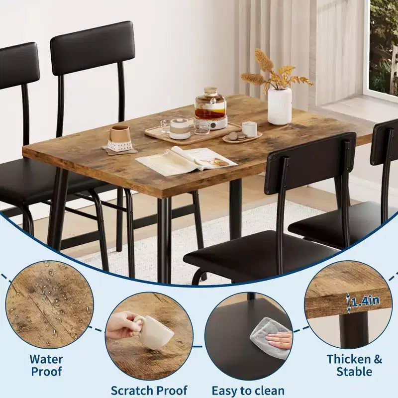 Chaises, table de petit-déjeuner compacte pour petits espaces, appartements et restaurants