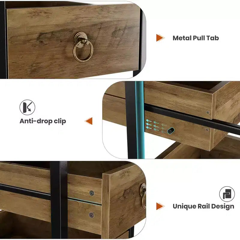 Étagère de rangement pour fruits et légumes en bois, présentoir étroit à 5 niveaux pour snacks et fruits, étagère utilitaire pour la cuisine, le salon, la chambre