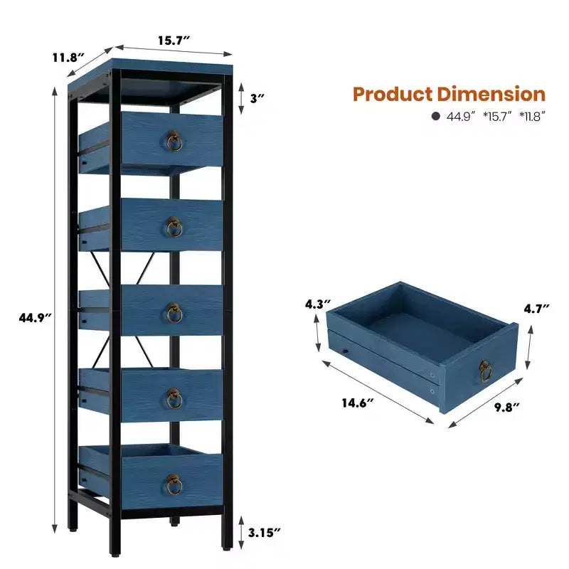 Étagère de rangement pour fruits et légumes en bois, présentoir étroit à 5 niveaux pour snacks et fruits, étagère utilitaire pour la cuisine, le salon, la chambre