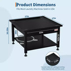 Support de piédestal robuste COZONY pour laveuse/sécheuse avec panier coulissant, patins anti-vibration réglables, capacité de 450 kg
