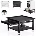 COZONY Heavy Duty Laundry Pedestal Stand with Pull-Out Basket, Adjustable Anti-Vibration Pads, 1000 lbs Capacity for Washer Dryer