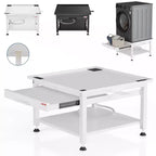 Support de piédestal robuste COZONY pour laveuse/sécheuse avec panier coulissant, patins anti-vibration réglables, capacité de 450 kg