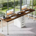 Two Person Desk, Long Computer Desk with 5 Drawers