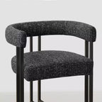 Tabourets de bar modernes de 24 po, ensemble de 8, dossier et accoudoirs incurvés, tabourets de comptoir rembourrés en tissu pour îlot de cuisine ou bar-Panipeachy
