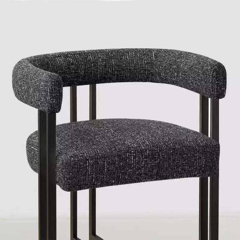 Tabourets de bar modernes de 24 po, ensemble de 8, dossier et accoudoirs incurvés, tabourets de comptoir rembourrés en tissu pour îlot de cuisine ou bar-Panipeachy