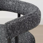 Tabourets de bar modernes de 24 po, ensemble de 8, dossier et accoudoirs incurvés, tabourets de comptoir rembourrés en tissu pour îlot de cuisine ou bar-Panipeachy