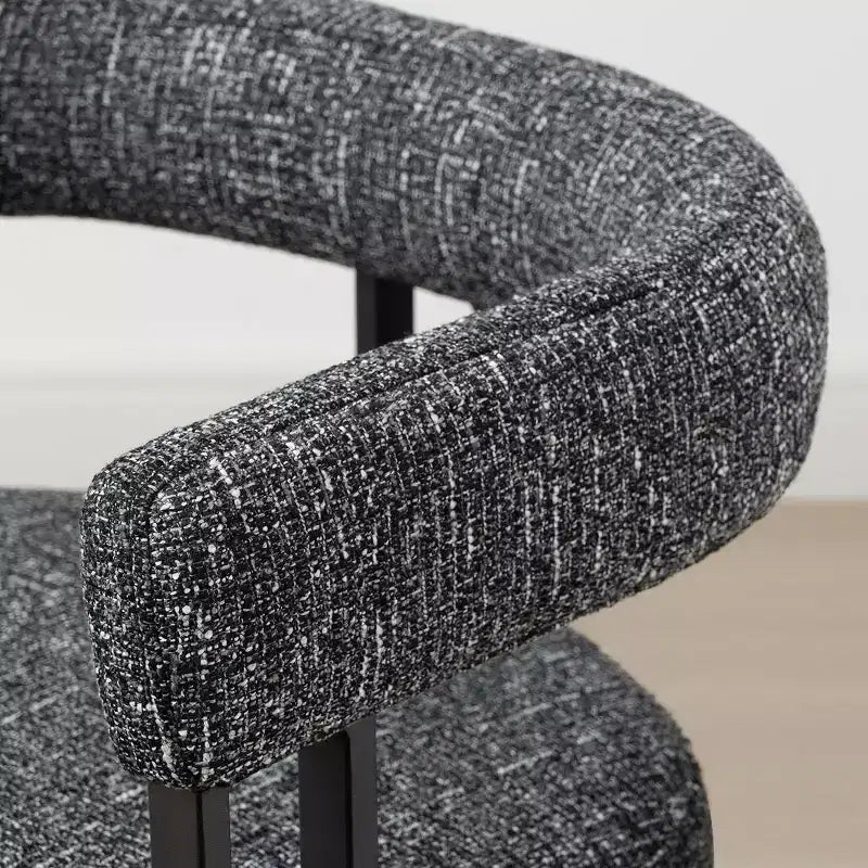 Tabourets de bar modernes de 24 po, ensemble de 8, dossier et accoudoirs incurvés, tabourets de comptoir rembourrés en tissu pour îlot de cuisine ou bar-Panipeachy