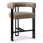 Tabourets de bar modernes de 24 po, ensemble de 8, dossier et accoudoirs incurvés, tabourets de comptoir rembourrés en tissu pour îlot de cuisine ou bar-Panipeachy