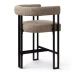 Tabourets de bar modernes de 24 po, ensemble de 8, dossier et accoudoirs incurvés, tabourets de comptoir rembourrés en tissu pour îlot de cuisine ou bar-Panipeachy