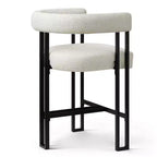 Tabourets de bar modernes de 24 po, ensemble de 8, dossier et accoudoirs incurvés, tabourets de comptoir rembourrés en tissu pour îlot de cuisine ou bar-Panipeachy