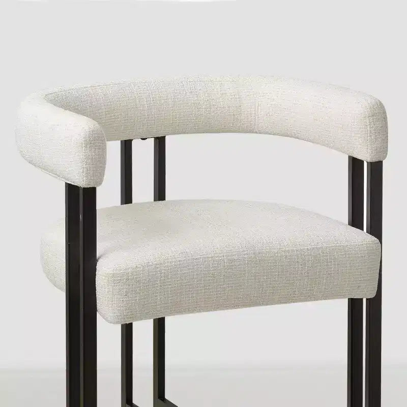 Tabourets de bar modernes de 24 po, ensemble de 8, dossier et accoudoirs incurvés, tabourets de comptoir rembourrés en tissu pour îlot de cuisine ou bar-Panipeachy