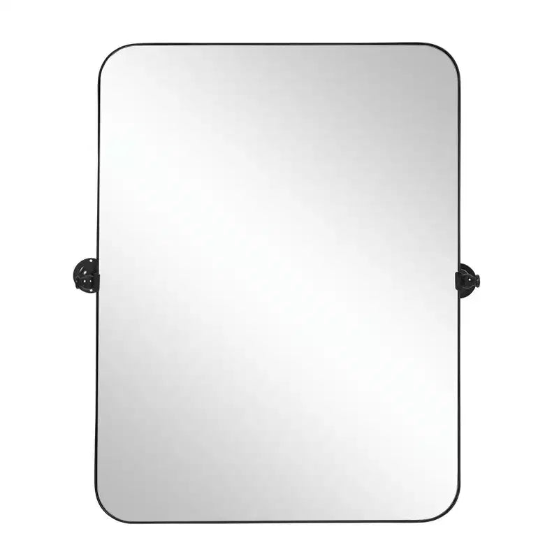 HomeRoots 36 Black Metal Tilting Framed Accent Mirror