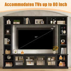 Meuble TV moderne Kaisen de GDFStudio avec étagères et porte en verre trempé