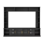 Meuble TV moderne Kaisen de GDFStudio avec étagères et porte en verre trempé