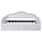 Lit de repos Luxystar tapissé en velours avec 2 tiroirs