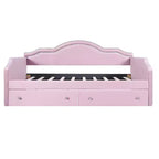 Lit de repos Luxystar tapissé en velours avec 2 tiroirs