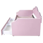 Lit de repos Luxystar tapissé en velours avec 2 tiroirs