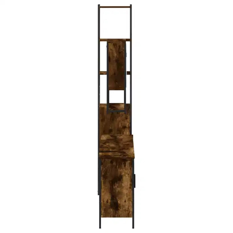 vidaXL Ensemble de meubles de salle de bain avec étagère 4 pcs Bois d'ingénierie Rangement moderne