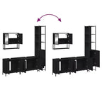 vidaXL Ensemble de meubles de salle de bain avec étagère 4 pcs Bois d'ingénierie Rangement moderne