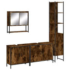 vidaXL Ensemble de meubles de salle de bain avec étagère 4 pcs Bois d'ingénierie Rangement moderne