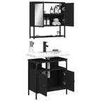 vidaXL Ensemble de meubles de salle de bain avec étagère 2 pcs Bois d'ingénierie Ensembles Rangement