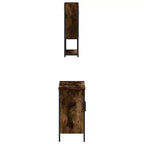 vidaXL Ensemble de meubles de salle de bain avec étagère 2 pcs Bois d'ingénierie Meuble sous-lavabo
